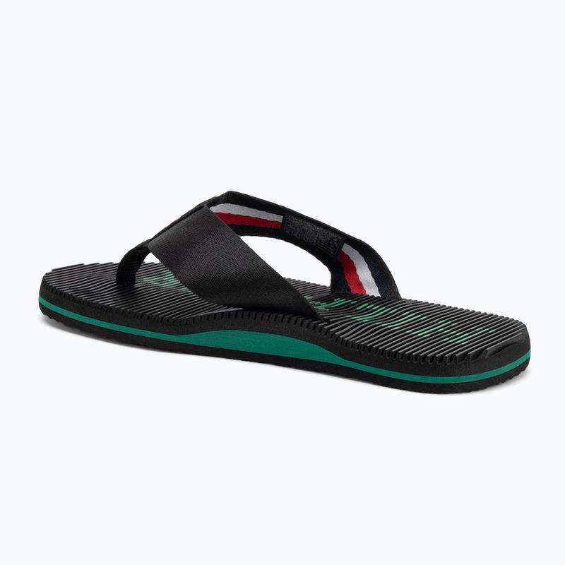 Tommy Hilfiger Massage Beach Sandal nero infradito da uomo 3