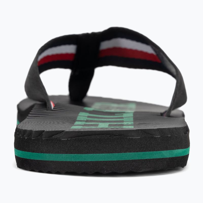 Tommy Hilfiger Massage Beach Sandal nero infradito da uomo 6
