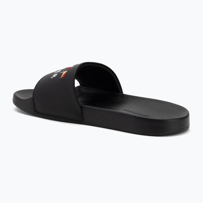Tommy Hilfiger Flags Pool Slide nero da uomo 3