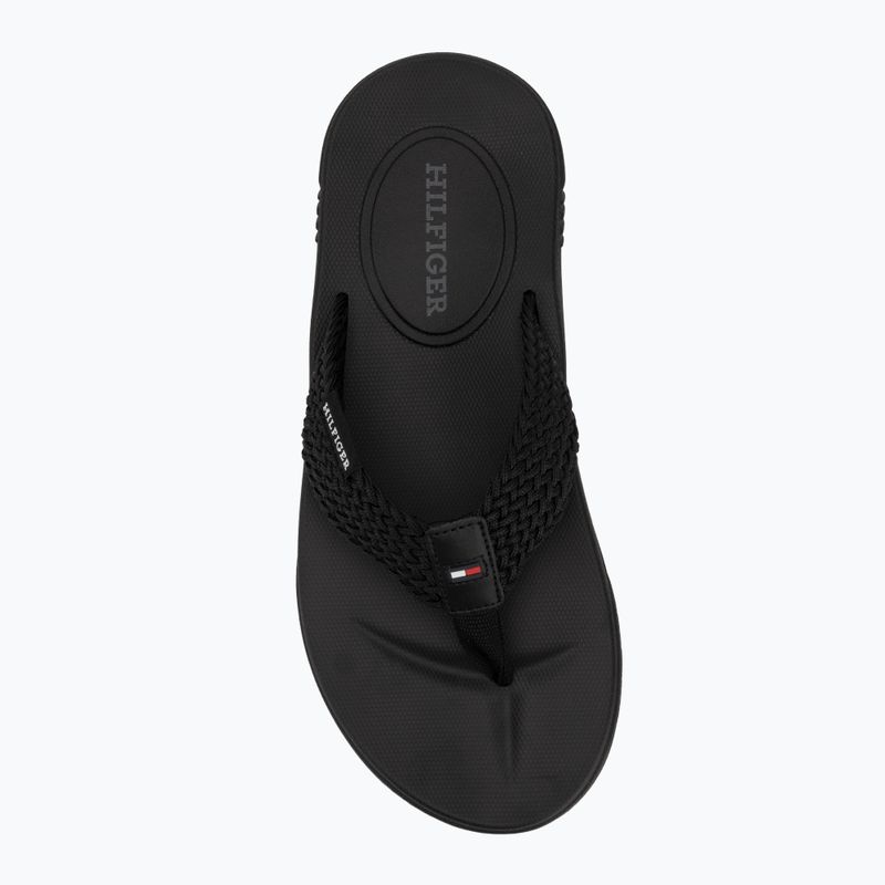 Sandalo da spiaggia Tommy Hilfiger Molded Web da uomo nero 5