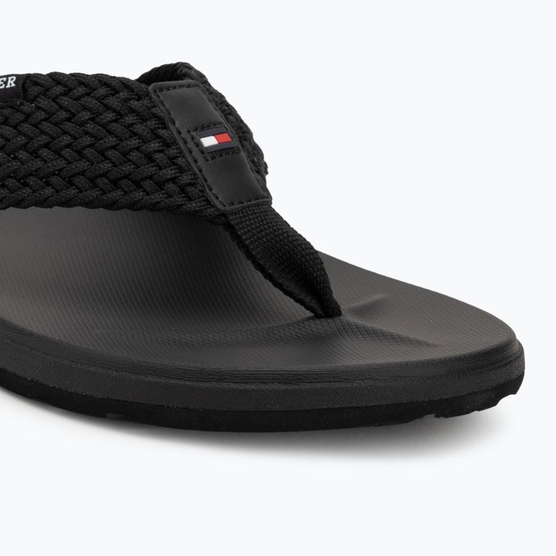 Sandalo da spiaggia Tommy Hilfiger Molded Web da uomo nero 7