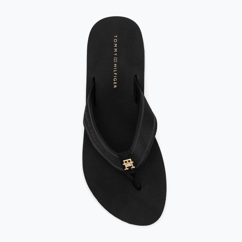 Tommy Hilfiger infradito donna Webbing Beach Sandal nero 5