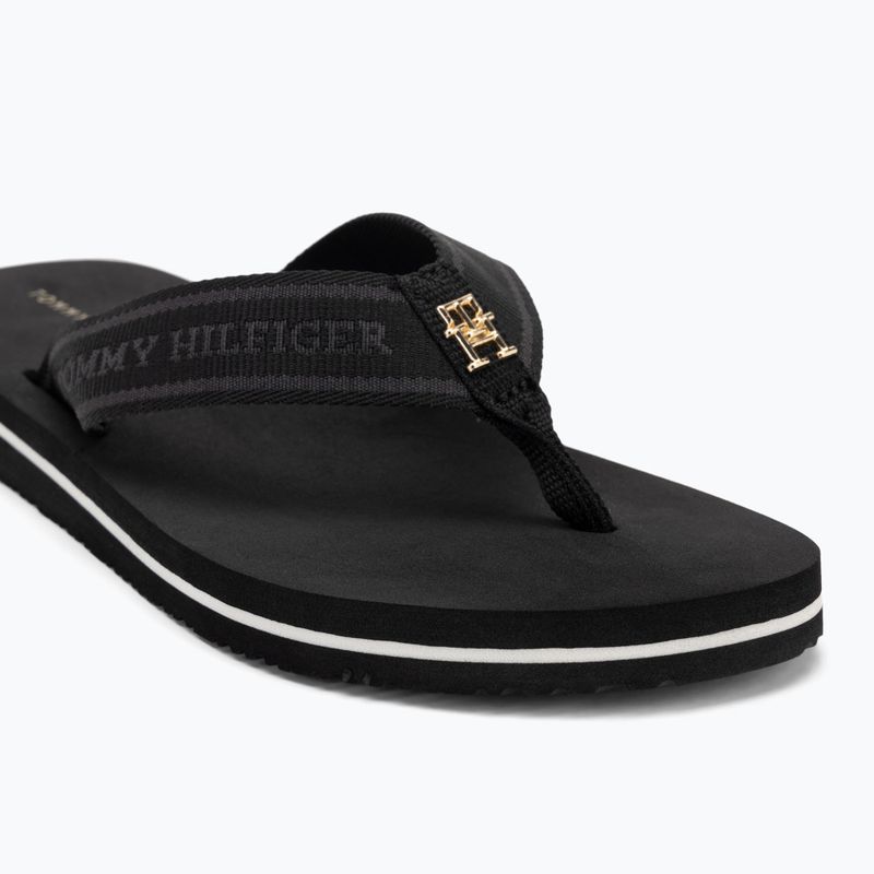 Tommy Hilfiger infradito donna Webbing Beach Sandal nero 7
