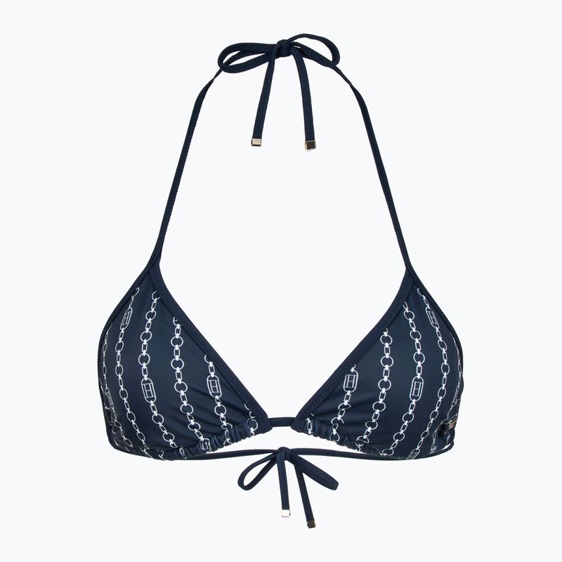 Tommy Hilfiger Triangolo Rp Stampa catena bandiera top costume da bagno dark night navy