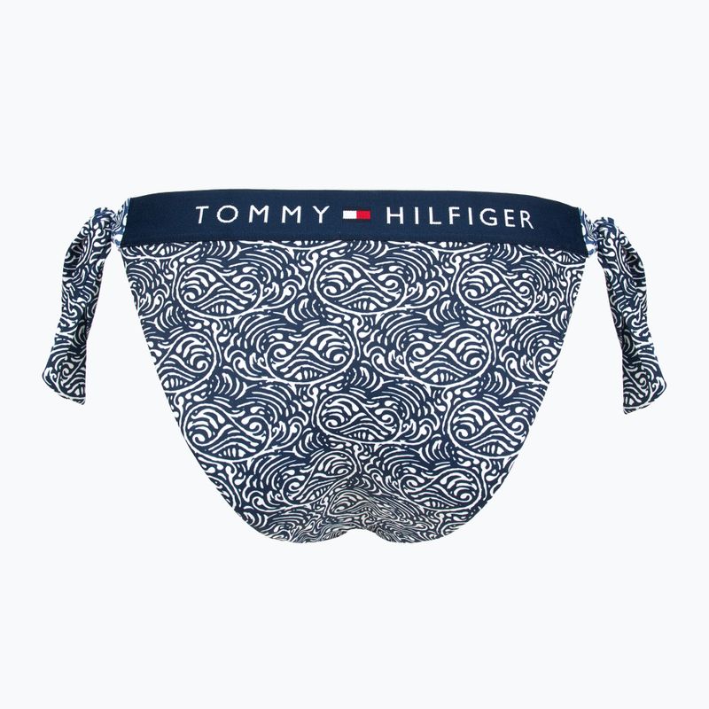 Tommy Hilfiger Slip Bikini Cheeky Side Tie Stampa onda illustrata dark night navy 2