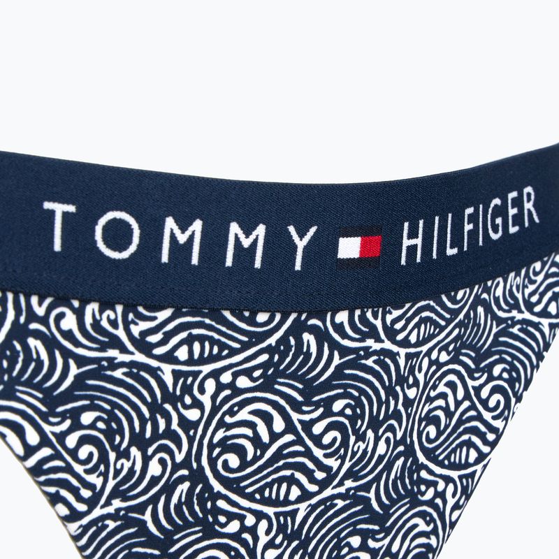 Tommy Hilfiger Slip Bikini Cheeky Side Tie Stampa onda illustrata dark night navy 3