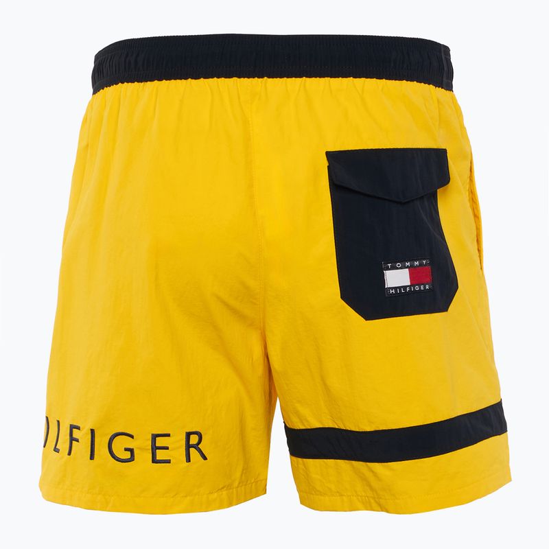 Pantaloncini da bagno Tommy Hilfiger Medium con coulisse da uomo, giallo marigold 2