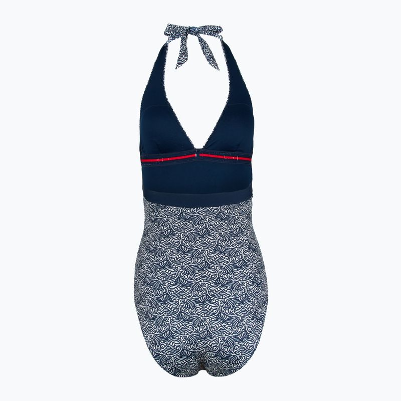 Tommy Hilfiger costume intero donna Halter One Piece Rp Stampa onda illustrata dark night navy 2