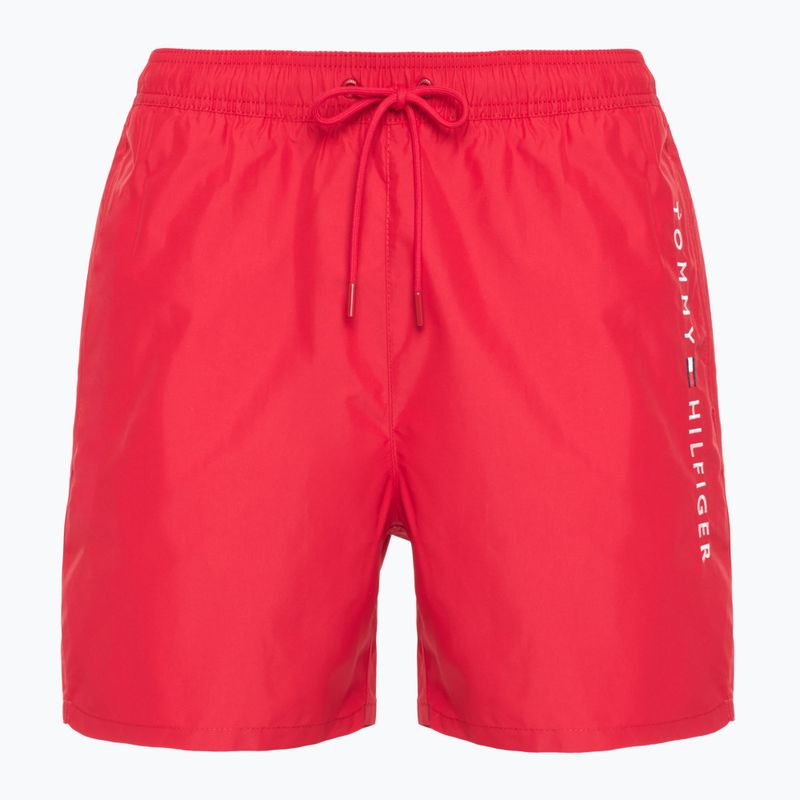 Tommy Hilfiger pantaloncini da bagno con coulisse uomo medio rosso