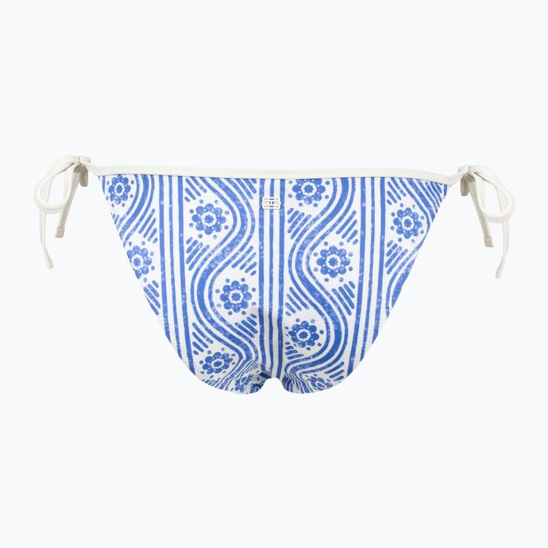 Tommy Hilfiger slip da bagno Cheeky String Side Tie Print a righe floreali blu incantato 2