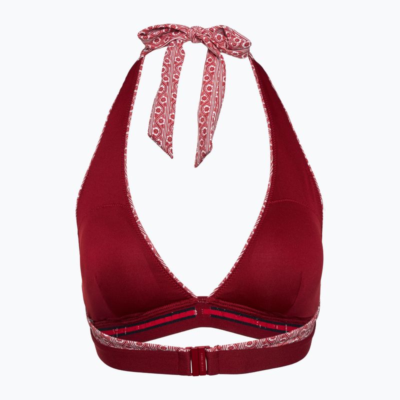 Tommy Hilfiger Halter Rp Print top costume da bagno a righe floreali rosso regata 2