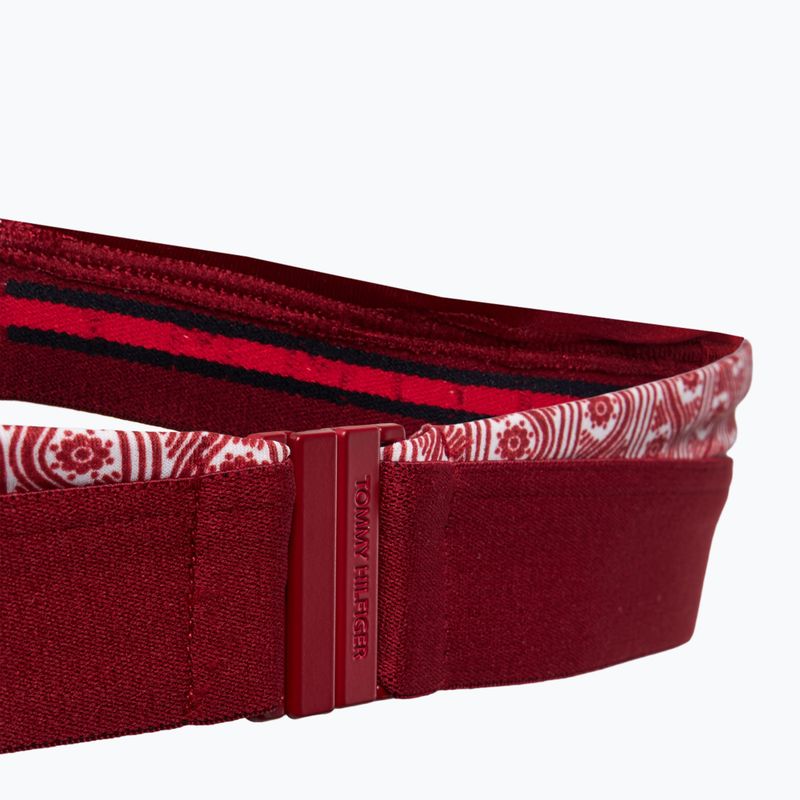Tommy Hilfiger Halter Rp Print top costume da bagno a righe floreali rosso regata 4