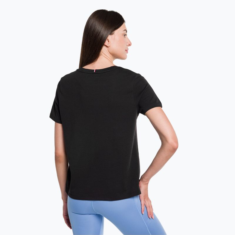 Tommy Hilfiger Performance Mesh Tee nero Maglietta da allenamento da donna 3