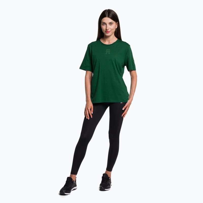 Camicia da allenamento Tommy Hilfiger donna Regular Th Monogram verde 2