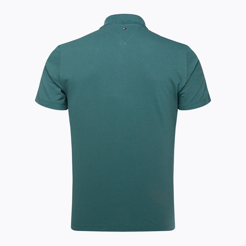 Tommy Hilfiger maglia da allenamento da uomo Textured Tape Polo verde 6