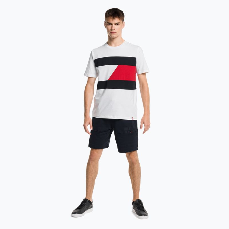 Camicia da allenamento Tommy Hilfiger uomo Colorblocked Mix Media bianco 2