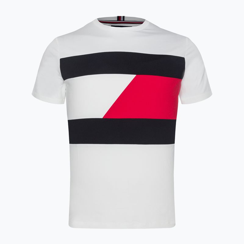 Camicia da allenamento Tommy Hilfiger uomo Colorblocked Mix Media bianco 5