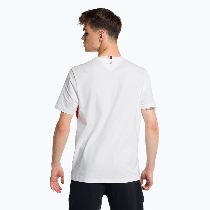 Camicia da allenamento Tommy Hilfiger uomo Colorblocked Mix Media bianco 3