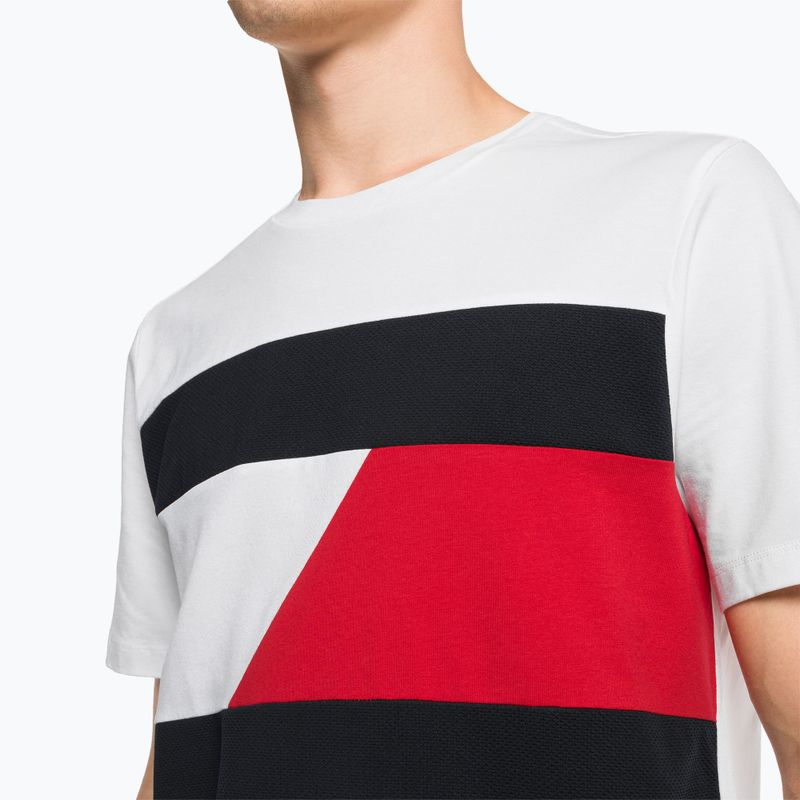 Camicia da allenamento Tommy Hilfiger uomo Colorblocked Mix Media bianco 4