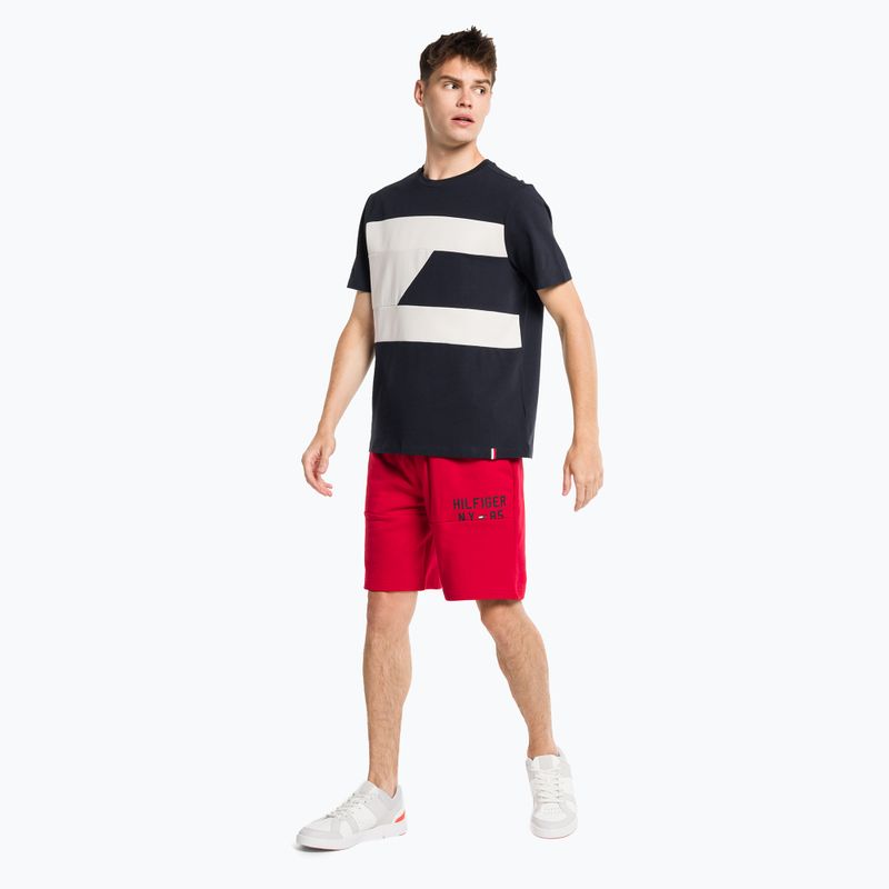 Camicia da allenamento Tommy Hilfiger da uomo Colorblocked Mix Media blu 2