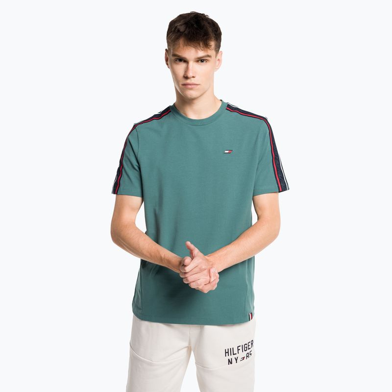 Camicia da allenamento Tommy Hilfiger da uomo Textured Tape verde