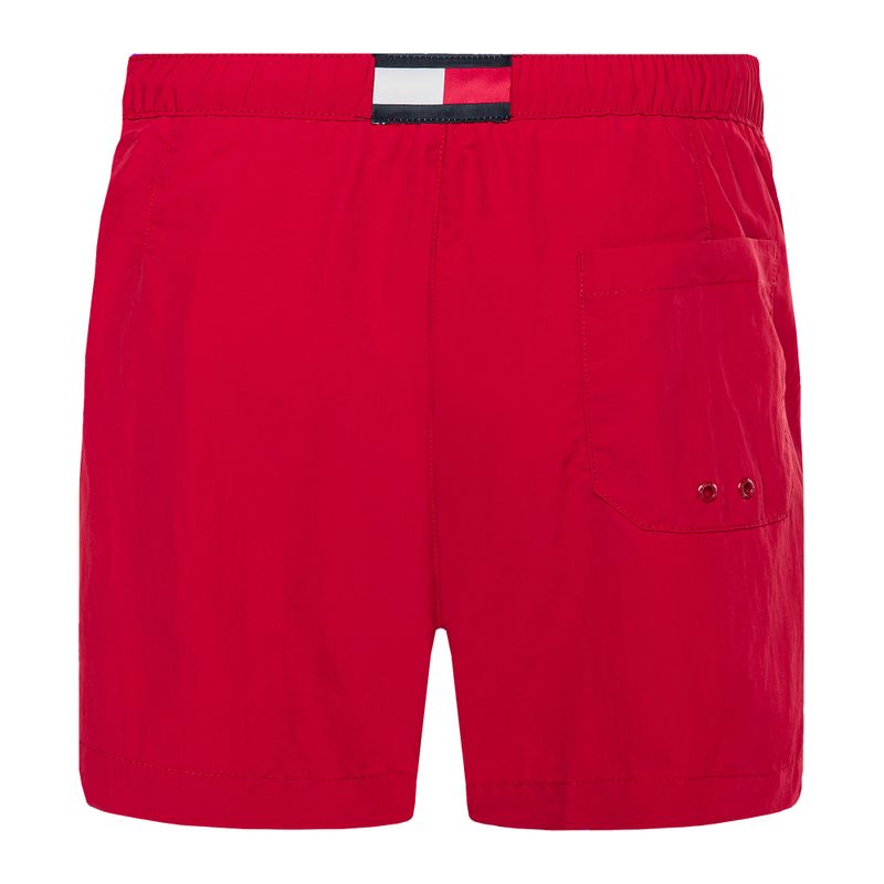 Pantaloncini da bagno Tommy Hilfiger Medium Drawstring da uomo, rosso 2