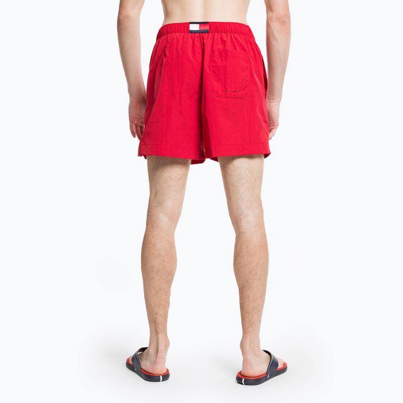 Pantaloncini da bagno Tommy Hilfiger Medium Drawstring da uomo, rosso 7