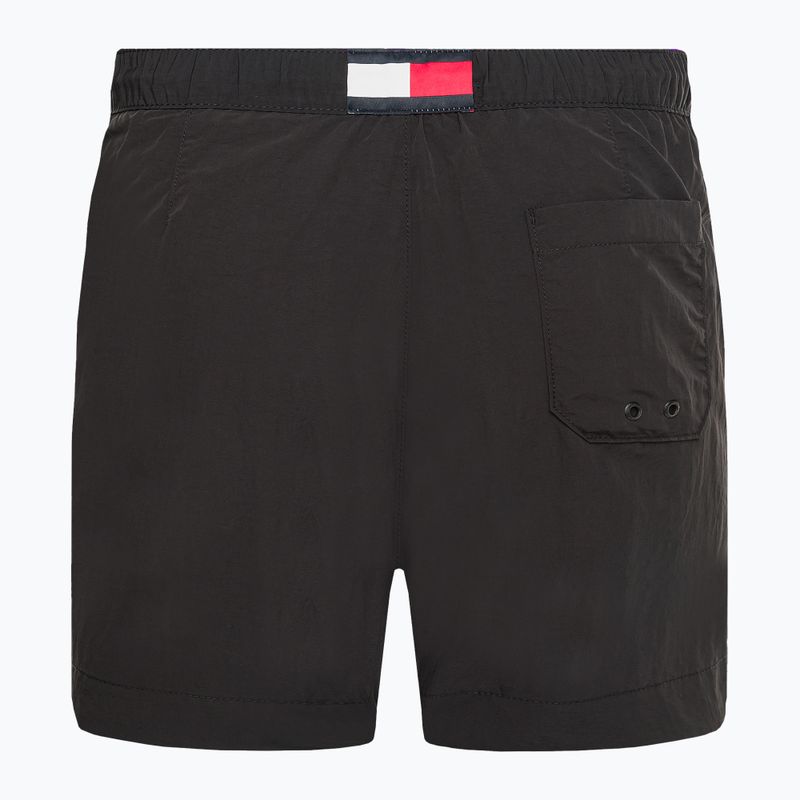 Tommy Hilfiger Uomo Pantaloncini da bagno con coulisse media, nero 2