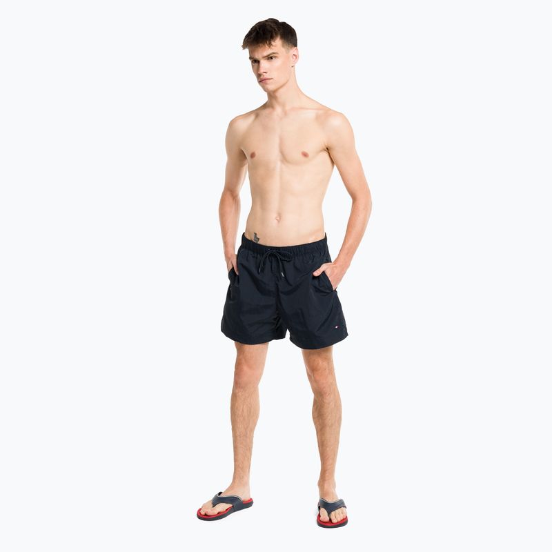 Tommy Hilfiger Uomo Pantaloncini da bagno con coulisse media, blu 5