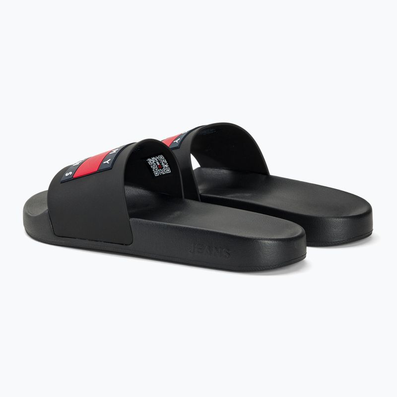 Tommy Jeans Flag Pool Slide Ess donna nero 3