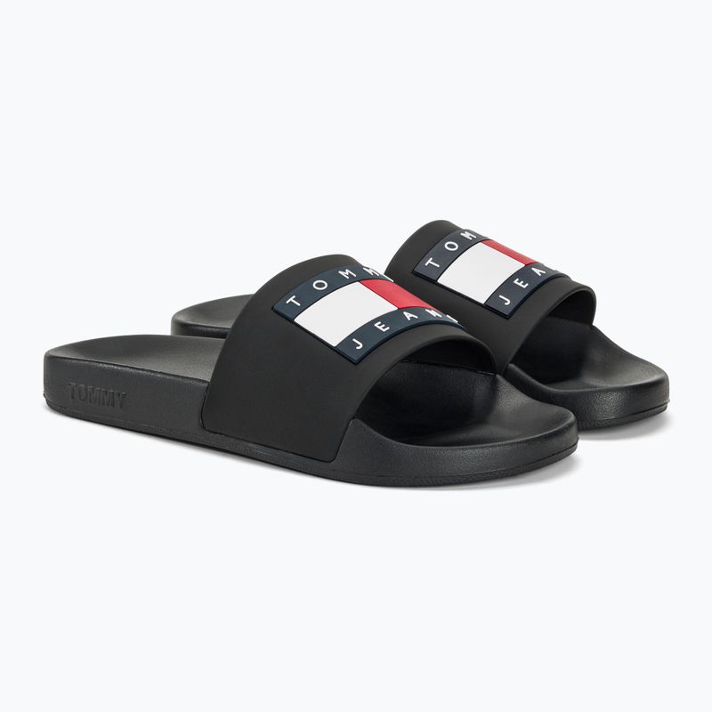 Tommy Jeans Flag Pool Slide Ess donna nero 4