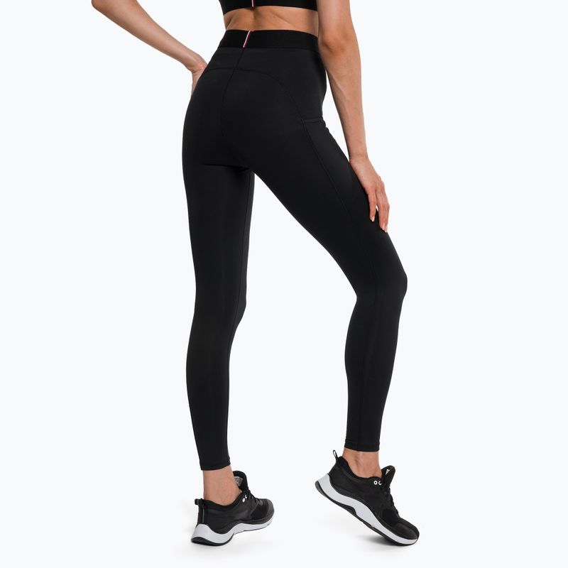Tommy Hilfiger Essentials Rw Tape nero, leggings da allenamento da donna 3