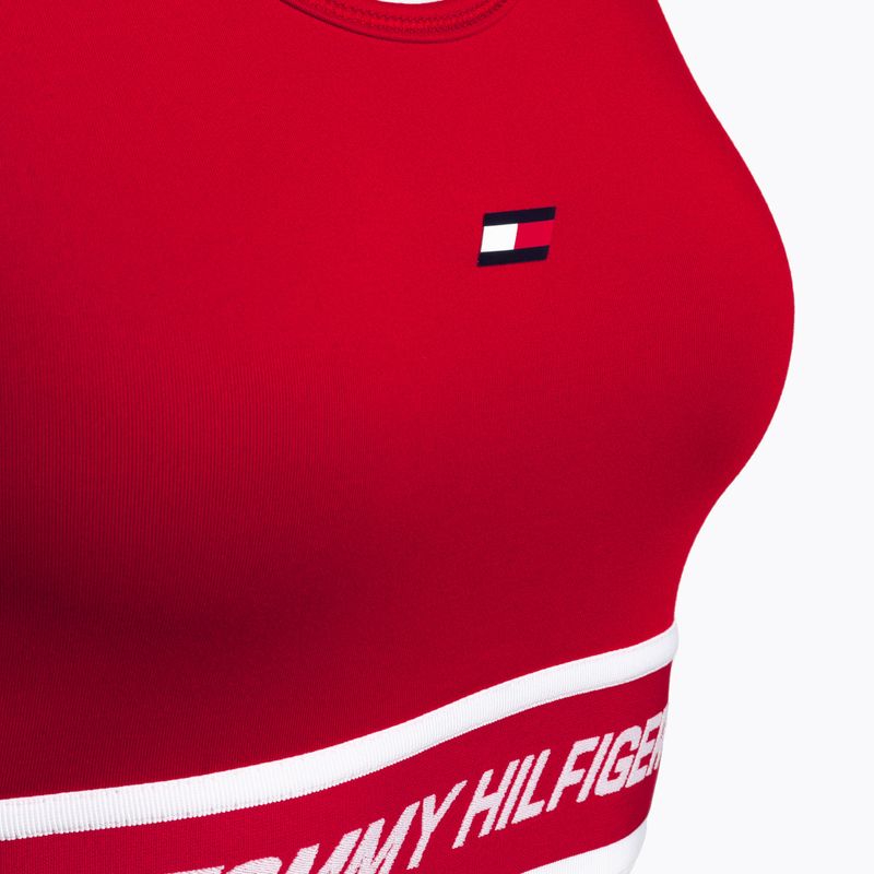 Reggiseno fitness Tommy Hilfiger Mid Int Tape Racer Back rosso 7