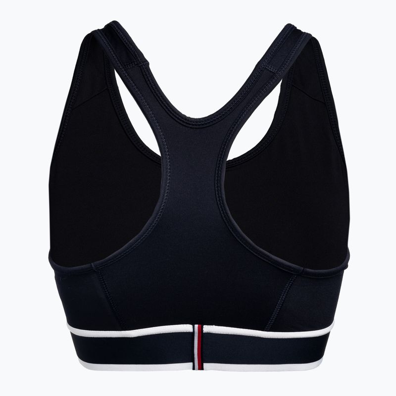 Reggiseno fitness Tommy Hilfiger Mid Int Tape Racer Back blu 6