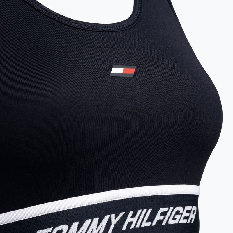 Reggiseno fitness Tommy Hilfiger Mid Int Tape Racer Back blu 7