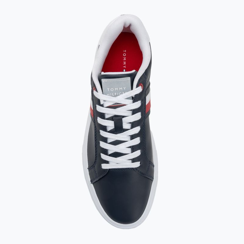 Tommy Hilfiger Essential Leather Cupsole desert sky scarpe da uomo 5