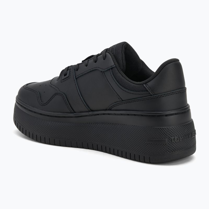 Scarpe donna Tommy Jeans Retro Basket Flatform Ess triple black 3