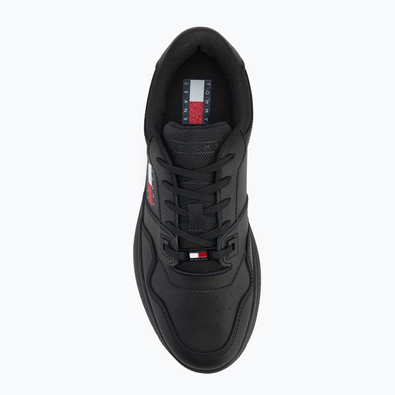 Scarpe donna Tommy Jeans Retro Basket Flatform Ess triple black 5