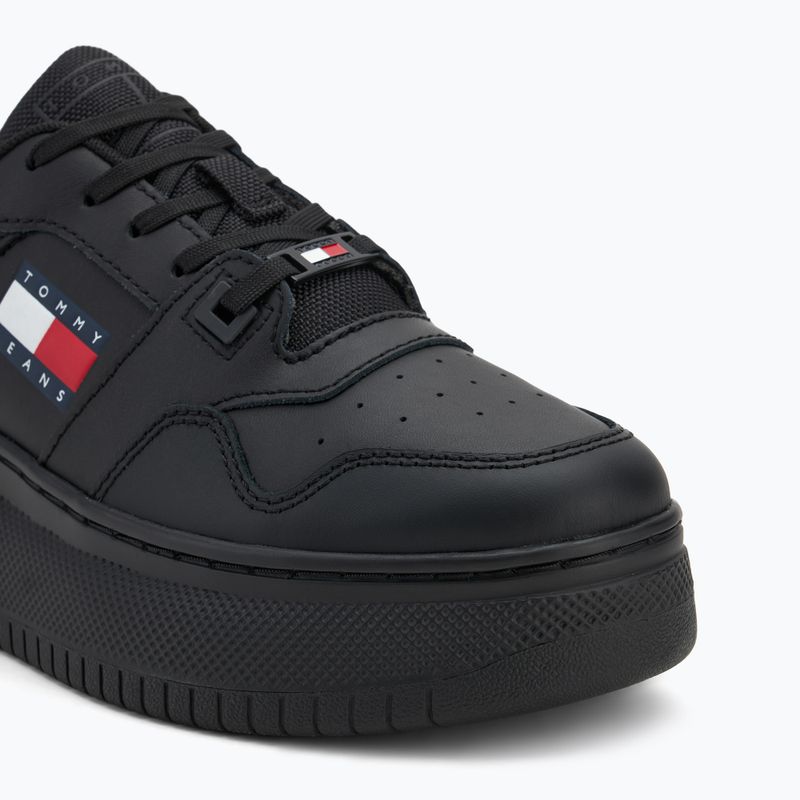 Scarpe donna Tommy Jeans Retro Basket Flatform Ess triple black 7