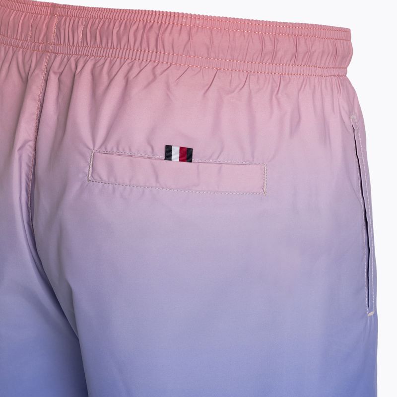 Tommy Hilfiger pantaloncini da bagno medi con coulisse e stampa ombreggiata coral blossom/blue spell da uomo 4