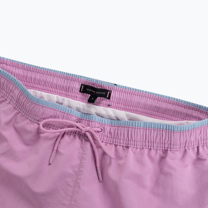 Pantaloncini da bagno Tommy Hilfiger Medium con coulisse rosa pisello da uomo 4