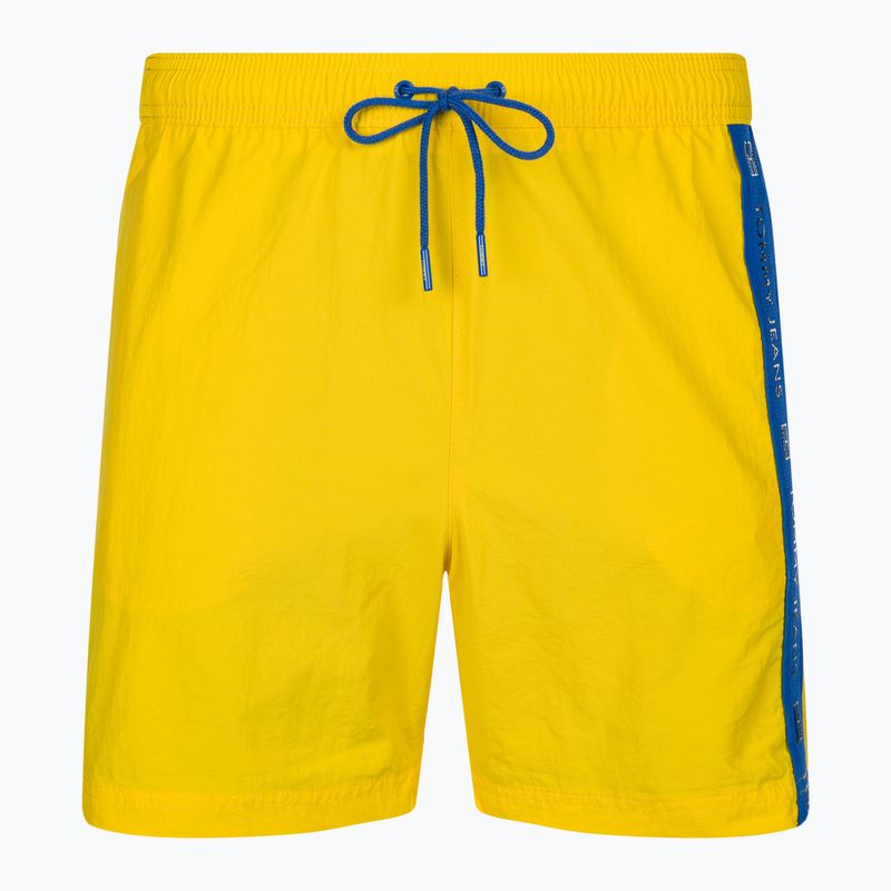 Pantaloncini da bagno Tommy Jeans SF Medium Drawstring Side Tape giallo vivo