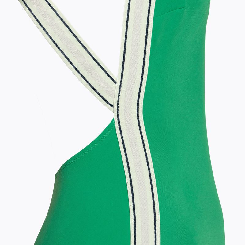 Tommy Jeans costume da bagno intero verde con schiena a scacchiera 3