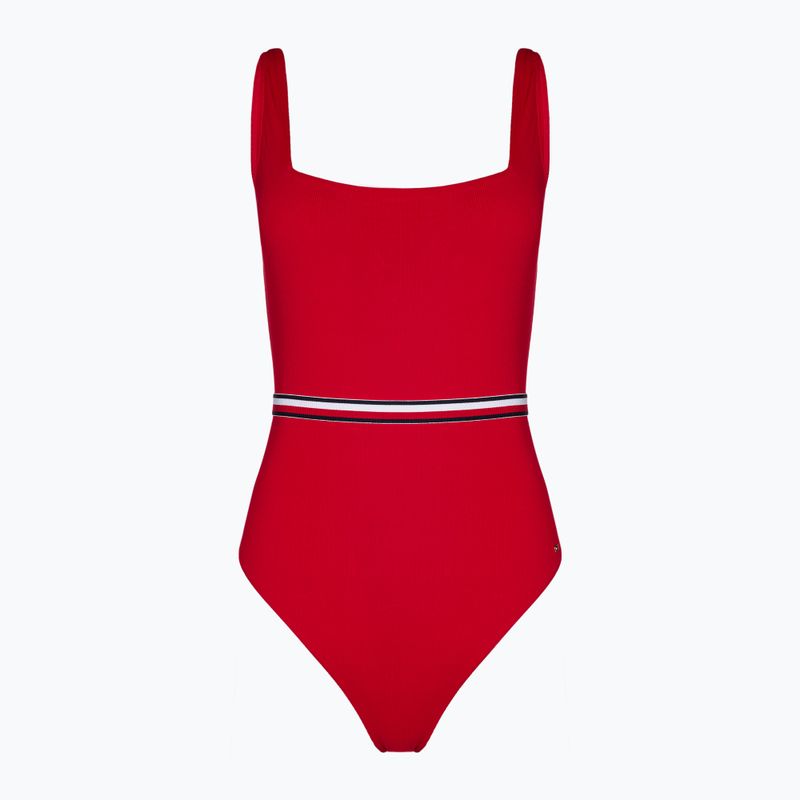 Costume intero da donna Tommy Hilfiger Square Neck One Piece primary red