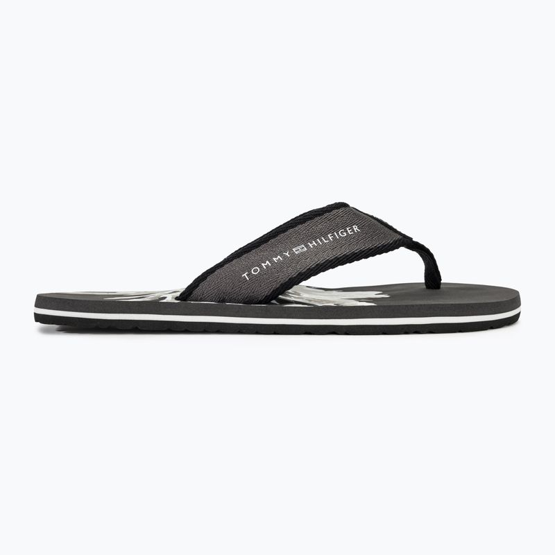 Tommy Hilfiger Palm Print Beach Sandal Uomo infradito cenere scuro 2