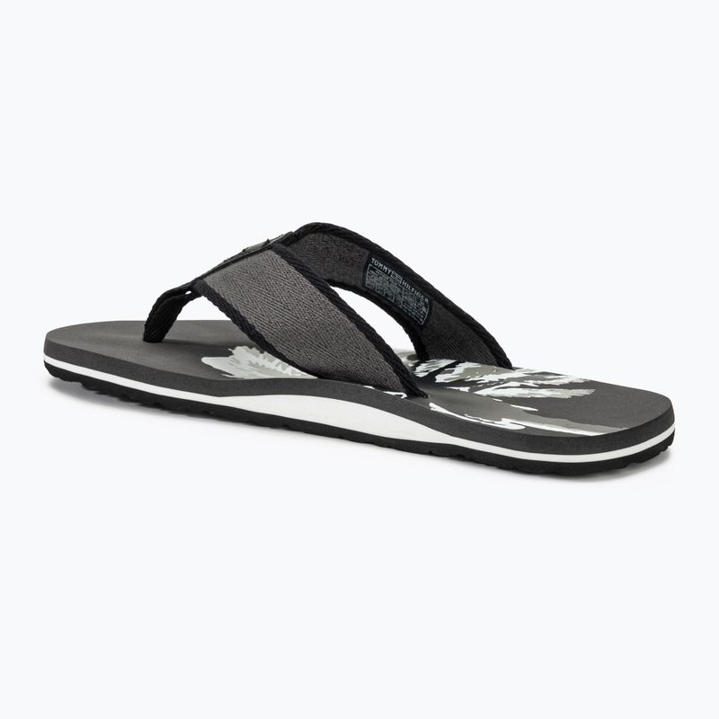 Tommy Hilfiger Palm Print Beach Sandal Uomo infradito cenere scuro 3