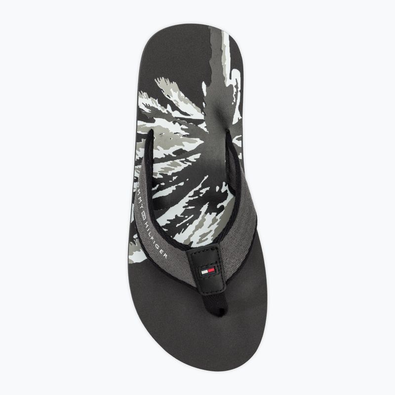 Tommy Hilfiger Palm Print Beach Sandal Uomo infradito cenere scuro 5