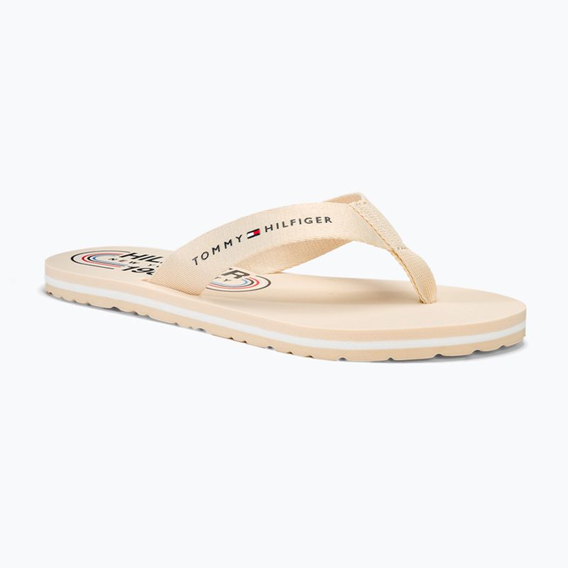 Infradito da donna Tommy Hilfiger Global Stripes Flat Beach Sandal calico