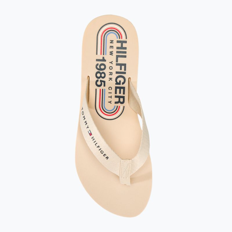 Infradito da donna Tommy Hilfiger Global Stripes Flat Beach Sandal calico 5