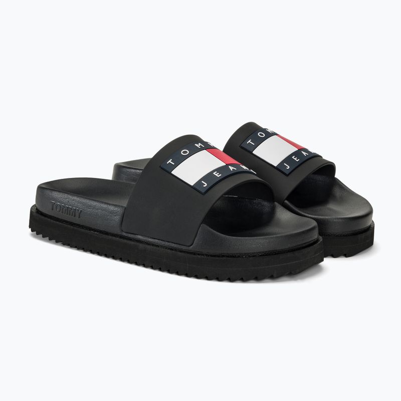 Tommy Jeans donna Elevated Flatform Slide nero 4